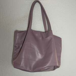 NEW Neiman Marcus Lavender Tote Bag Shoulder 15x12.5” Travel Makeup
